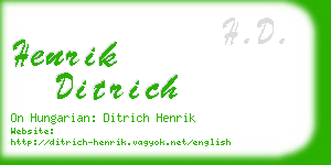 henrik ditrich business card